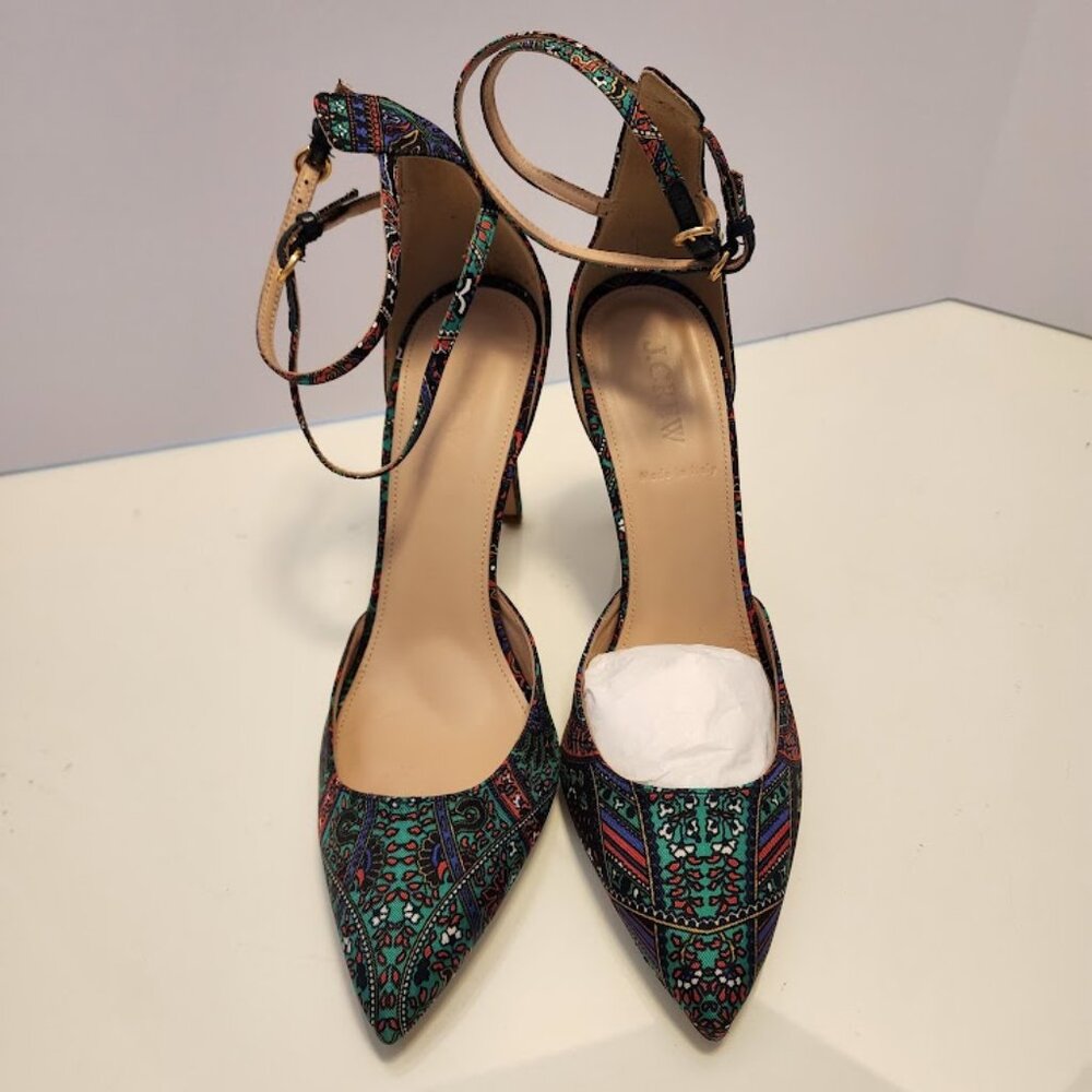 J. Crew Collection Silk Printed Pumps - Picture 7 of 8